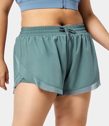 Low Rise Drawstring Fitness Shorts